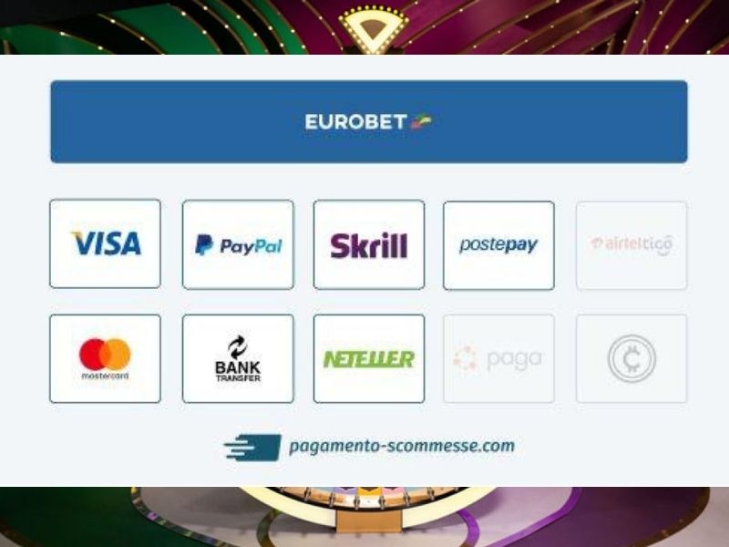 Deposit methods at Eurobet Casino