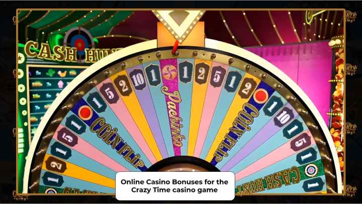 Online casino bonuses for the Crazy Time casino game